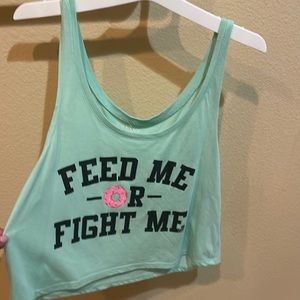 Size Small Crop/Muscle Tank from Feed Me or Fight Me brand